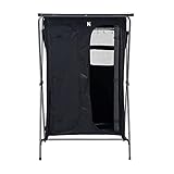 Hi-Gear Elite 6 Wardrobe with 5 Shelves, Hanging Rail & Side Pockets, Steel Frame, Easy to Assemble, Portable, Folding, Collapsible, Ideal for Camping and Festivals, includes Carry Bag, Black