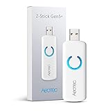 Aeotec Z-Stick Gen5 Plus, Z-wave Plus USB to Create Z-Wave Gateway, Zwave Hub Controller Pro 2020 SmartStart and S2 Enabled, Works with Raspberry Pi 4, Compatible with SmartThings, HomeSeer, White