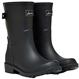 Joules Womens Wistow Black Adjustable Mid Calf Wellies