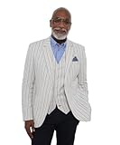 Joe Browns Men's Striped Linen Blend Suit Blazer, Cream, 40