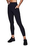 RBX Active High Waisted Squat Proof Workout Yoga Leggings with Pockets for Women - black - S