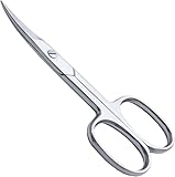 ME MAXEQUIP Cuticle Nail Scissors Curved Shape Professional Stainless Steel Beauty Scissors, for Manicure Pedicure, Eyebrows, Nose, Hair Trimming Beauty Grooming Toenails Women Men