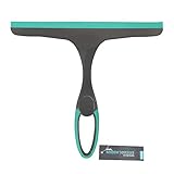 JVL 20-043GY Hand Held Wiper Blade Window Squeegee, Grey/Turquoise