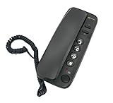 Geemarc Marbella - Gondola Style Corded Telephone with Large Buttons, Mute Function and Visual Ring Indicator - Wall Mountable - UK Version - Black