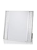 Swarovski Picture Frame, Crystal, Glass, Fabric, Silver, Approximate Size: 7 1/16 x 7 1/2 inches