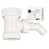 tecuro Connection Intermediate Piece with 1 Inch Device Connection for Sink Siphons, 1 1/2 Inch UWM Upwards, 1 1/2 Inch Male Thread Downwards, Height Adjustment