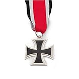 1pc Military Medal Wwii German War Coin Cross Medal Merrit Military Knights Iron with Colorful Ribbon