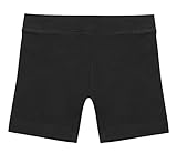 Listers Schoolwear Girls Dance Modesty Shorts 100% Cotton Breathable and Safety Dress Short Kids Stretchy Dancing Bike Pants Cycling Shorts for Girls Size 4-16 Years Black