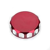 TARAZON Aluminum CNC Brake Fluid Reservoir Cap for CBR 600 1000 RR, Kawasaki ZX 14 6R 10R, GSXR600/750/1000, Yamaha YZF R6 R1 and others, Red