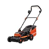 Yard Force 1400W 34cm Electric Lawnmower with 35L Grass Bag and Rear Roller - EM N34B