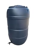 210L Water Butt including Tap and Lockable Lid - Black