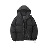 Coats for Women Uk Quilted Jackets for Women Hooded Puffer Down Winter Coat Ladies Padded Hoodie Top Plain Coats Lightweight Waterproof Jacket Womens Fleece Jackets Full Zip