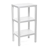 TATAY Shelving Unit with 3 Tiers | Moisture-Resistant | Includes Screws and Compatible with Quick Fix System | Suitable for Indoor and Outdoor Use | Holds up to 30kg - Lombok Model - White
