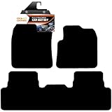 Fully Tailored Deluxe Car Mats to fit CITROEN C5 Aircross 2019-Onwards - 3 Piece - Black Carpet - Black Trim - Heavy Duty Heel Pad - 20-4315