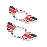 3D Metal Car Styling Door Pin Lock Wing Emblem Badge Decor Sticker Compatible with Mini Cooper S JCW R50 R52 R53 R55 R56 R57 R58 R59 R60 R61 PJ09 (Red Union Jack, Small for R50-R59)