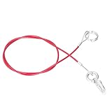 Ifor Williams Horse Trailer Safety Cable Wire For Car Red Abs Stainless Steel 1m 3.28Ft Breakaway 341302 Towing Rope Heavy Duty Universal Cars Rvs