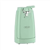 BELLA Electric Can Opener and Knife Sharpener, Multifunctional Jar and Bottle Opener with Removable Cutting Lever and Cord Storage, 60 Watt Motor, BPA Free, Stainless Steel Blade, Sage