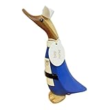 DCUK ‘Best Nurse’ Wooden Duck – Handcrafted Bamboo Root Ornament in Blue Nurse Uniform – Unique Thank You Gift for Nurses, NHS, and Healthcare Heroes