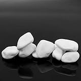 Natural Stones for Gas Fires bioethanol White Replacement coals/Pebbles 1kg