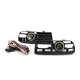 Vbbrswaadtp Car Front Foglight For Golf For MK4 1998-2004 Angel Eyes Lamp LED Running Fog Light 1 Pair Car Auto White Fog Light Front Bumper Grilles Replacement