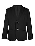 Lpdshaa Kids Boys Classic Fit Sport Coat Long Sleeve Wedding Party Gentleman Blazer Suit Jacket Outerwear Black 13-14 Years