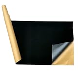 Self Adhesive Velvet Fabric, Adhesive Velvet Fabric Roll,Flocked Fabric for Jewelry Boxes, Glasses Boxes,Large Size:17.7 by 100 Inches (Black)