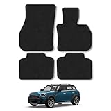 Mini Countryman (2017+) [R60] Car Mats Accessories Tailored Fit Carpet Floor Mats Non Slip Black Trim Full Coverage Compatible Accessory Front Rear Set Anti Slip Granulated Backing Hand-Finished