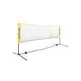 SONGMICS SYQ500Y Adjustable Height Volleyball Badminton Net for Tennis, Beach, Volleyball, Garden, Park, Outdoor, Yellow