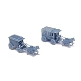 Outland Models Scenery Old West Horse Carriage Jail/Prisoner Wagon Set 1:220 Z Gauge