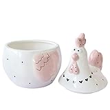 PRETYZOOM Ceramic Storage Tank Chicken Container Pot Chicken Holder Shaped Jar Refrigerator Cookie Jar Eggs Holder Rack Insulated Food Jar Portable Egg Storage Basket Door Ceramics