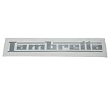 Lambretta Lettering Sticker in Silver Car Sticker 14 mm x 100 mm