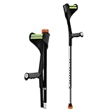 Folding Crutches for Adults, Elbow Crutches for Women Men, Lightweight Height Adjustable Crutches with Comfy Handle, Ergonomic Grip Forearm Crutches (1PC)