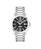 BOSS Three Hand Quartz Movement Watch for Men Strike Collection with Silver Stainless Steel Bracelet - 1514170
