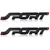Haohai CN-001 2Pack 3D Metal Car Sport Sticker, Sport Logo Emblem Badge Decals, Car Side Fender Rear Trunk Sport Sticker (Black)