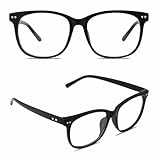 Retro Fake Glasses UV400 Horn Rimmed Clear Lens Glasses for Women Men