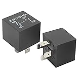 Hoypeyfiy 2Pcs 5M5T 14B192 CA 4 Pin Automotive Relay for Car Air Conditioners Fans Headlights, Replacement for Ford Mondeo Fiesta Focus Transit, Replaces V23136-B1-X66