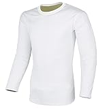 Bikers Gear Motorcycle Shirt Kevlar - Protective Motorcycle Shirt Armoured Shirt Heavy GSM Dupont™ Kevlar® Aramid with Protective Ce Motorbike Armour (L, White)