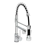 Milano Mirage Chrome Lever Handle Kitchen Sink Mixer Tap Swivel Spout Pull Out Spray Head