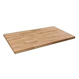 domli Solid Wood Oak Table Top | 1200m x 600mm x 40mm | Top Grade European Wooden Large Square Kitchen Dining Tabletop Worktop Desktop Countertop Workstation