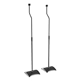 AVF Surround Sound Speaker Stands - Pair Of Universal Speaker Stands - Slimline Black Design With Curved Metal Base - Compatible With Most Speaker Brands - Fixings & Instructions Included