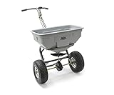 The Handy THS125HDUTY Heavy Duty Garden Spreader or Salt Spreader for Fertiliser, Seed or Refined Salt, Easy Build Large 57kg Hopper - 2 Year Guarantee