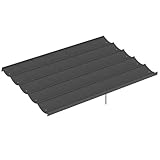 Outsunny Retractable Pergola Shade Cover, 3.5 x 2.6 m Replacement Canopy Fabric for 4 x 3 m Pergola Frame, Gazebo Retractable Roof Only, Dark Grey