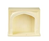 Dolls House Tudor Fireplace Cream Resin 1:12 Scale Miniature