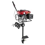 EurHomePlus 4-Stroke 8 HP 196CC Outboard Motor Petrol Boat Engine Outboard Air Cooling for Inflatable Boats, Petrol Engine Boat Motor for Inflatable Boats, Fishing Boats