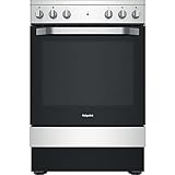 Hotpoint 60cm Electric Cooker With Ceramic Hob - Silver