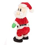 The Christmas Workshop 71100 Singing & Dancing Plush Santa Claus Toy/Indoor Christmas Decoration/Twerking Santa/Battery Operated / 35cm x 16cm x 12cm