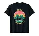 Retro Kona Vacation Souvenir Palm Tree T-Shirt