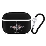 WW2 Spitfire Iconic British Airplane Distressed UK Jack Flag Earphone Case PC Bluetooth Earbud Cove Headphone Cases Compatible with Airpods Pro White-style