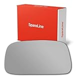 SpareLine Wing Door Mirror Glass - Adhesive‑Type Convex for Toyota starlet glanza 1996-1999 (Left/Near‑Side/Passenger)