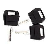 MACHSWON 3PCS Ignition Keys Replacement Key for Case IH Tractor Dozer Backhoe D250 for Case/International Harvester Excavator Heavy Equipment Keys Master Set
